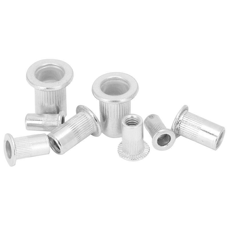 100pcs / box Aluminum Rivet Nut Threaded Rivet Insert Nut