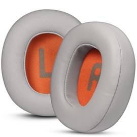 Joghaw Headphones Replacement Ear Pads, Cushions for JBL JR460NC Replacement Ear Cushion Cover, Premium Fabric, Softer Memory Foam, Ear Pads Cushions with Soft Protein Leather - Light Gray