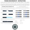 Fishing Rod Repair Kit,Fishing Rod Guides Spinning Rod Guides 7x12cm