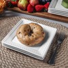Wareland Embossed Ceramic Appetizer & Dessert Plates - Set of