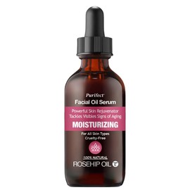 Purifect Moisturizing Rosehip Facial Serum with Vitamin E, Anti-Aging Serum for Face, Rosehip Oil Renews and Lightens Dark Spots, Vitamin E Repairs and Moisturises 60ml