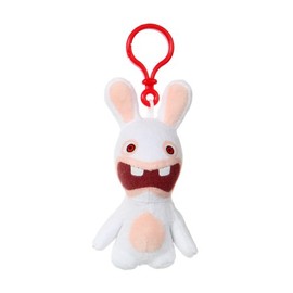 Gipsy 070334 Raving Rabbids/Lapins Cretins Plush Keyring with Open Mouth, 10 cm