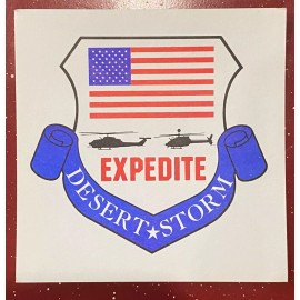 Vintage Expedite Desert Storm Bell Helicopter Sticker/Decals Cobra