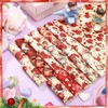 Ganeen 100 Pcs Vinatge Valentine's Day Cotton Fabric Roll Quilting