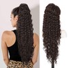 QGZ Curly Ponytail Extension,Drawstring Ponytail for Black Women 30 Inch