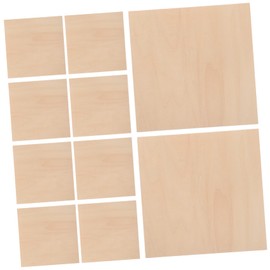 jojofuny 10pcs Thin Basswood Sheets for Woodworking Pyrography and DIY Craft Projects