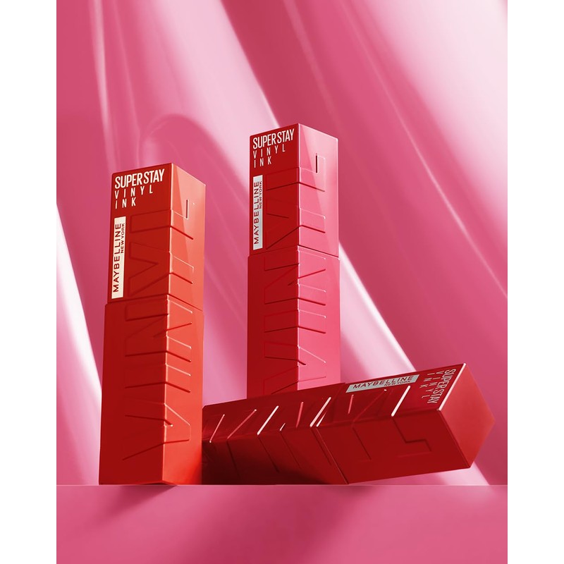 Maybelline Labial líquido brillante de larga duración, Superstay Vinyl Ink