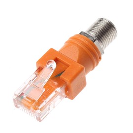 Ocobudbxw F Female to RJ45 Male Coaxial Barrel Coupler Adapter RJ45 to RF Male Converter