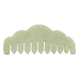 Sarini Jade-Massagekamm,Kopfhaut-Massagekamm,Meridian-Massagewerkzeug zur Kopfpflege und Entspannung (Ton Grün)