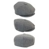 TruClothing.com Men's Herringbone Tweed Design Grandad Style Hat, gray