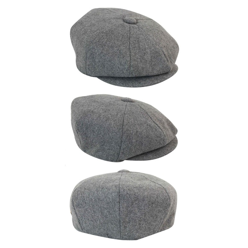 TruClothing.com Men's Herringbone Tweed Design Grandad Style Hat, gray