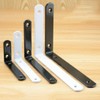KKlewu Shelf Brackets 4mm Thick Right Shape Set of 4