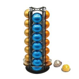 MaxMiuly Vertuo Kapselhalter für Nespresso-Kapseln, kapselständer für 28 Vertuoline Kapseln, kleiner kapselspender (Schwarz 28vetro)