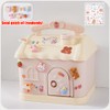 Cartoon House Piggy Bank with 3D Sticker DIY Storage Money