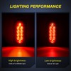 Nilight 6Inch Oval Trailer Tail Light with Flush Mount Grommets