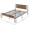 VECELO Queen Size Bed Frame with Wooden Headboard & Footboard,Queen