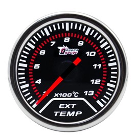 ETOPARS Universal Car Exhaust Gas Temperature Display 2 Inch 52 mm Car Exhaust Meter Exhaust Gas Temperature Indicator Exhaust Gas White Light Indicator Instrument Smoke Tint Len