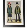 Greetingles Lowry-Style 12"/31cm Square Framed Print. Beautiful Black Ash Frame