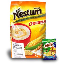 Nestum All Family Multigrain Cereal and 1-Pack Nestle Cereal Snack Bundle (Milo or Koko Krunch or Honey Star, 30 g) - Low Fat Cereal Made with Wholemeal Wheat, Rice & Corn Grits, Fortified with Vitamins (Original, 500 g)