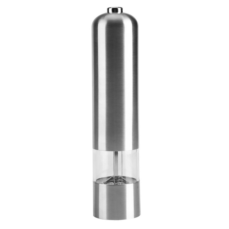 Stainless Steel Electric Kitchen Pepper Grinder Cordless Battery Powered Adjustable