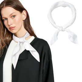 HAIMEIKANG 27.56” Chiffon Square Scarves for Women Soild Color Neck Scarf Vintage Hair Scarf Costume Bandana