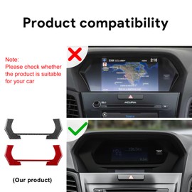AIRSPEED for Acura ILX 2013-2022 Center Console Display Screen Decorative Frame Cover Carbon Fiber Interior Trim Accessories, Black