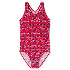 Schiesser Girls Swimming Costume, red