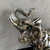 Darthome Steampunk Elephant Ornament Industrial Silver Resin Gothic African Animal