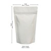 RIGHTPAK White Matt Stand Up Pouches 50 Pieces 9cm x