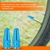 sourcing map 8pcs Bike Valve Caps Anodized Aluminum Road Bicycle
