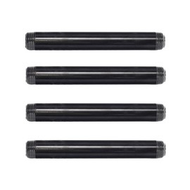 1/2" DN15 Malleable Iron Pipe Fitting for DIY Flange Fittings Furniture Bracket, Industrial Steampunk Electrophoresis Threaded Pipe DN15, Set of 4, Size: 15 cm…