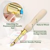 35 Piece Punch Needle Set Wooden Handle Punch Needle Adjustable