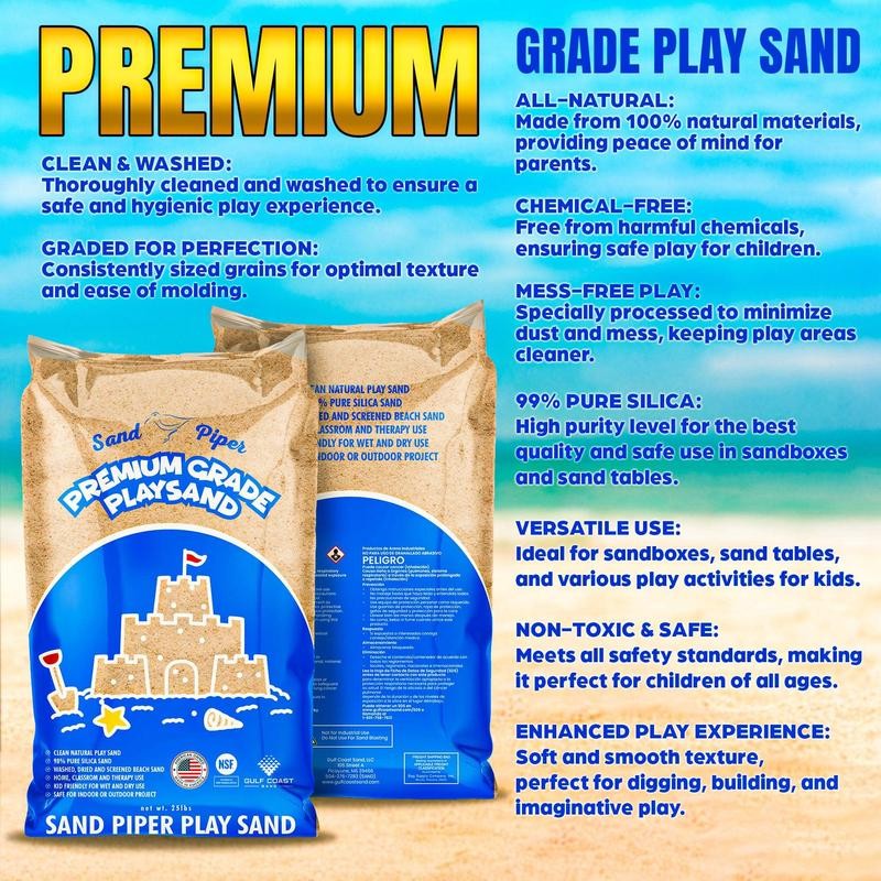 SandPiper 50 Pound Premium Grade Multi-Use Play Sand with Chemical