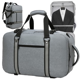 seyfocnia Convertible Travel Garment Bag for Men & Women, Multi-Pocket Travel Duffel Carry On Luggage Personal Item Business Suit Backpack