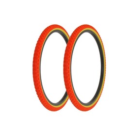 ALTALINE Bicycle 24" x 1.75" Red/Gum Side Wall 2 Tires AL-1143 Comp III BMX Style | (Two Tire)
