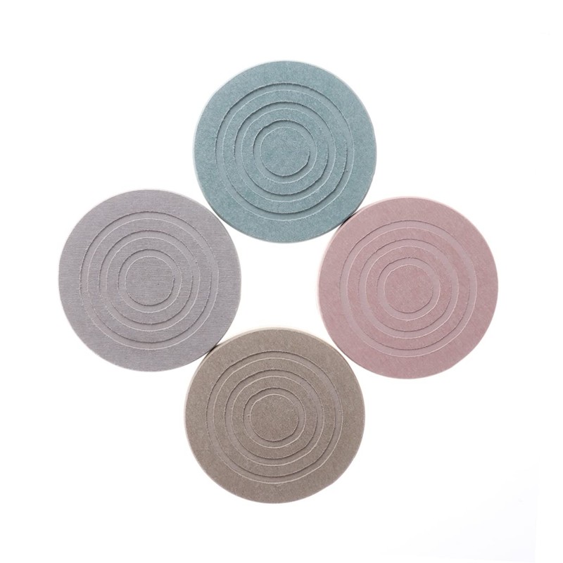CAXUSD Diatomite Coasters Set by 4pcs Coasters Diatomite Pad Super