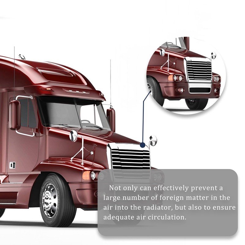 Front Hood Radiator Grille Without Bug Screen Compatible With 2005+