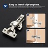 Ravinte 5 Pairs 10 Packs Full Overlay Cabinet Door Hinges,105