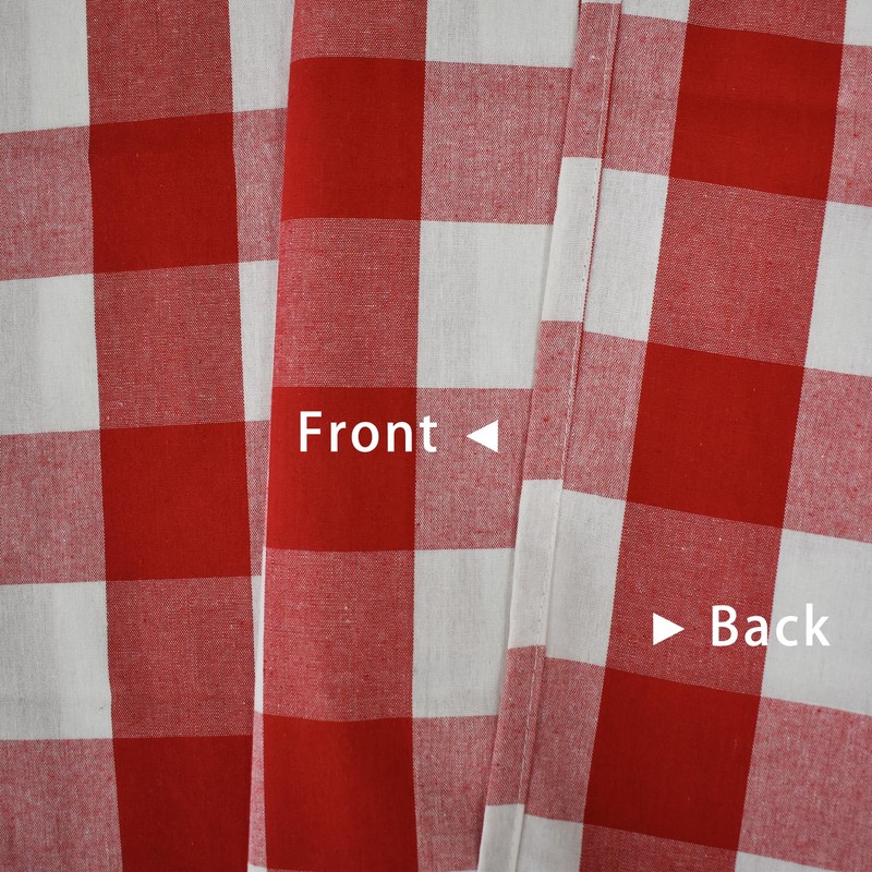 Short Christmas Curtains for Windows Treatment Buffalo Check Plaid Valances