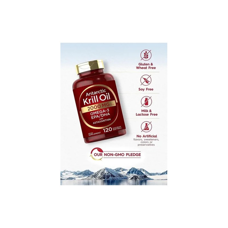 Aceite De Krill Antártico Omega-3 Epa / Dha Con Astaxantina