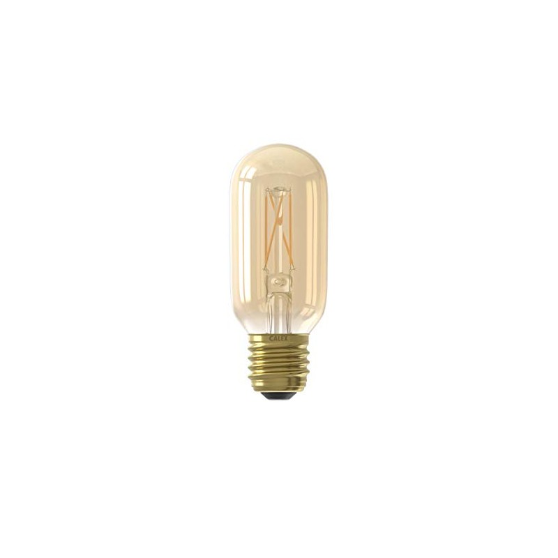 CALEX Tubular Model Lamp, Glass, 4 W, Gold, One Size