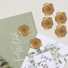 50Pcs Classic Floral Bouquet Wax Seal Stickers, Self-Adhesive Wedding Invitation