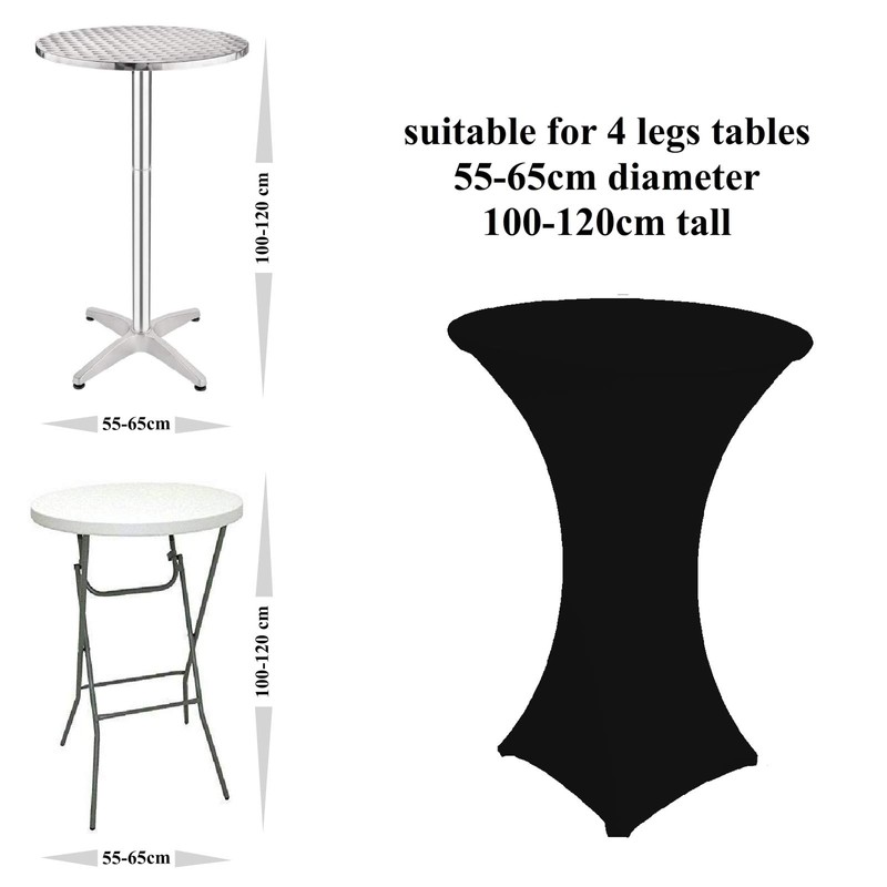 Spandex Poseur Table stretch Cover Cocktail Tablecloth Ø 60 cm