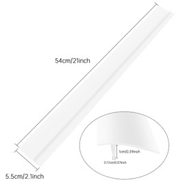 MSDADA Gap Cover Stove Gap Protective Cover, Pack of 2 Sealed Guard for Hob, Oven, Washing Machine & Dryer, Heat Resistant and Easy to Clean (21 Inches, Transparent)