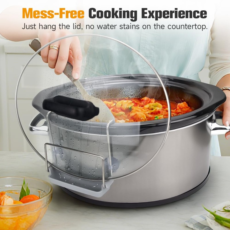 SOPHICO Slow Cooker Lid Holder for Cooking, Hand Free Pot