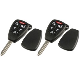 Key Fob Keyless Entry Remote Shell Case & Pad fits Chrysler, Dodge, Keys, Set of 2