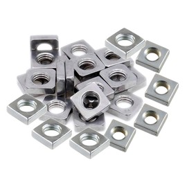 TERF® M8 Square Nut M8 (8mm) Steel Square Nuts - Pack of 25