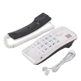 Wall Mount Landline Telephone Extension No Caller ID Home Phone For Hotel Family(White)