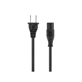 Monoprice AC Power Cord Cable - 3 Feet Without Polarized | 18AWG, 10A (NEMA 1-15P to IEC-320-C7) Black