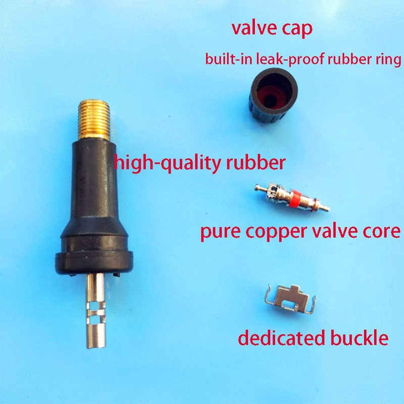 2Pcs TPMS Valve Stem, Tire Pressure Sensor Valve Stem, Rubber